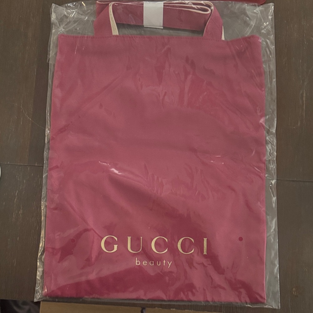 Gucci Beauty Red Tote Bag